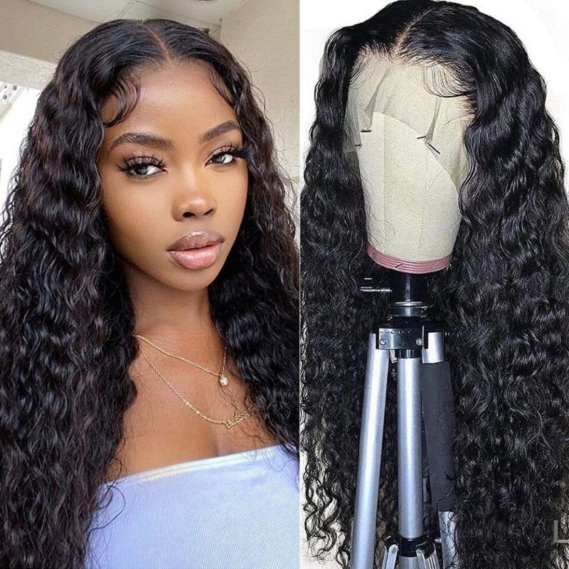 

Nadula Flash Deal 13×4 Lace Frontal Wigs for Black Women Pre Plucked Water Wave Remy Human Hair Wig