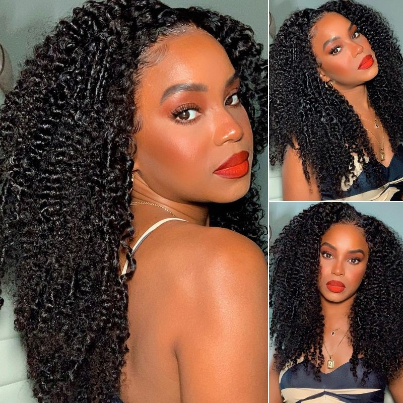 

Nadula Flash Sale Kinky Curly Human Hair Wigs 13X4 Lace Front Wigs with Pre Plucked Hairline