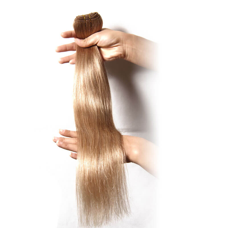 

Nadula #18 1 Bnudle 100g Ash Blonde Straight Human Hair Weave Extensions