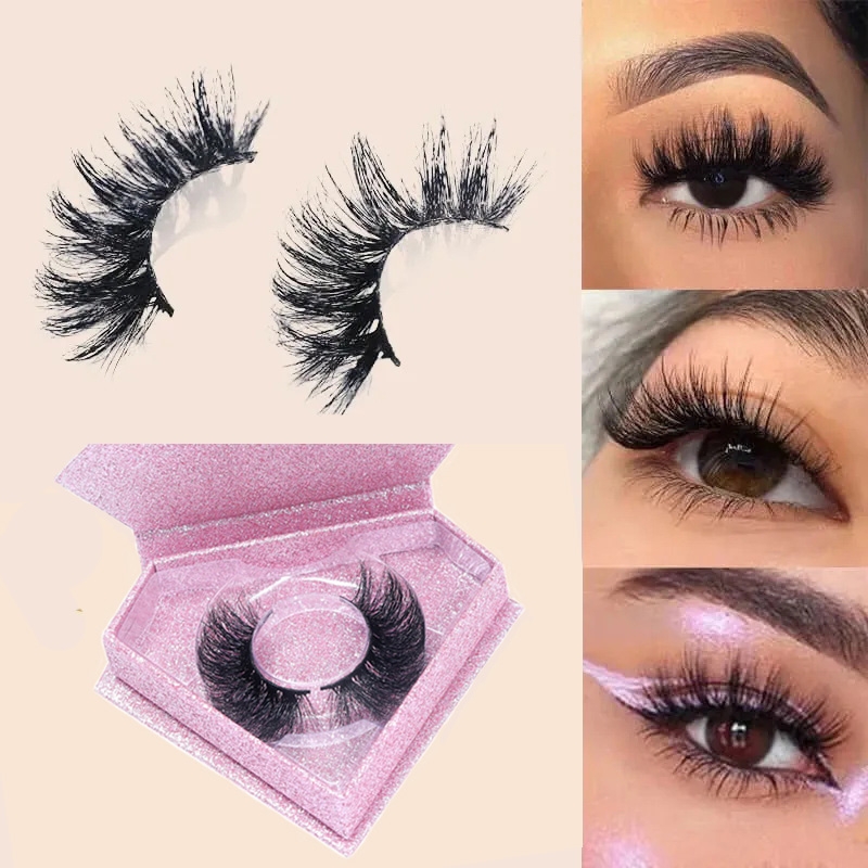

Nadula 3D Mink Eye Lashes Natural Handmade Volume Soft Reusable Eyelashes 1 Pairs