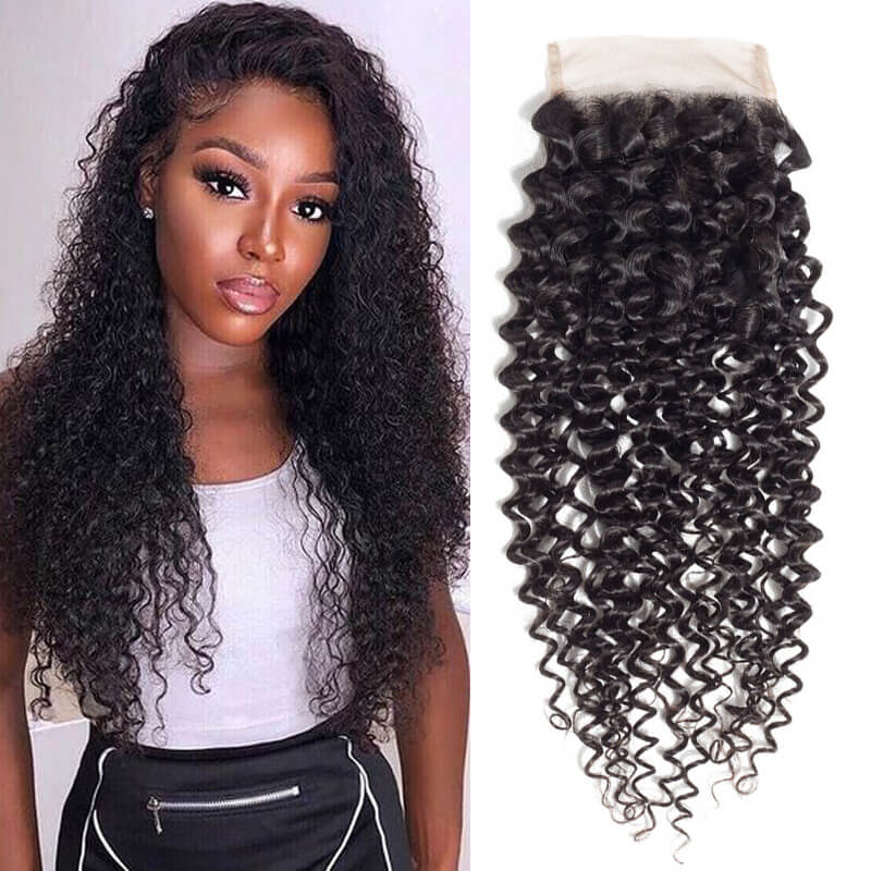 

Nadula 18 Inch 4×4 Lace Closure Pre-plucked Kinky Curly 100% Virgin Human Hair 10-20 Inch Natural Color