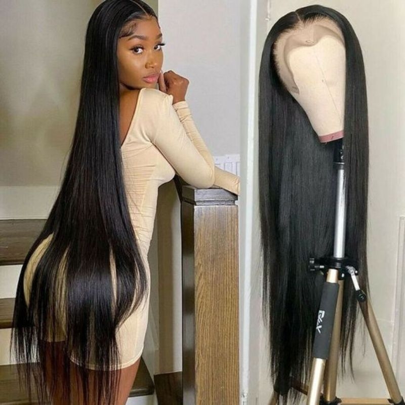 

Nadula 5x5 Transparent HD Lace Closure Straight Wig Glueless Wig Real Human Hair Virgin Hair