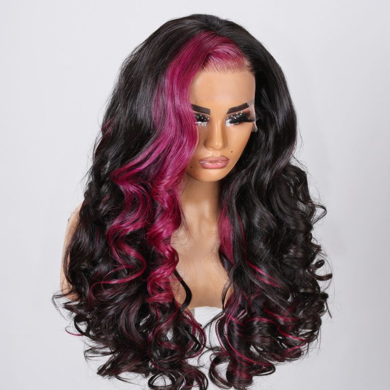 

Nadula Multi Red Color Highlights Body Wave 13x4 Lace Front Body