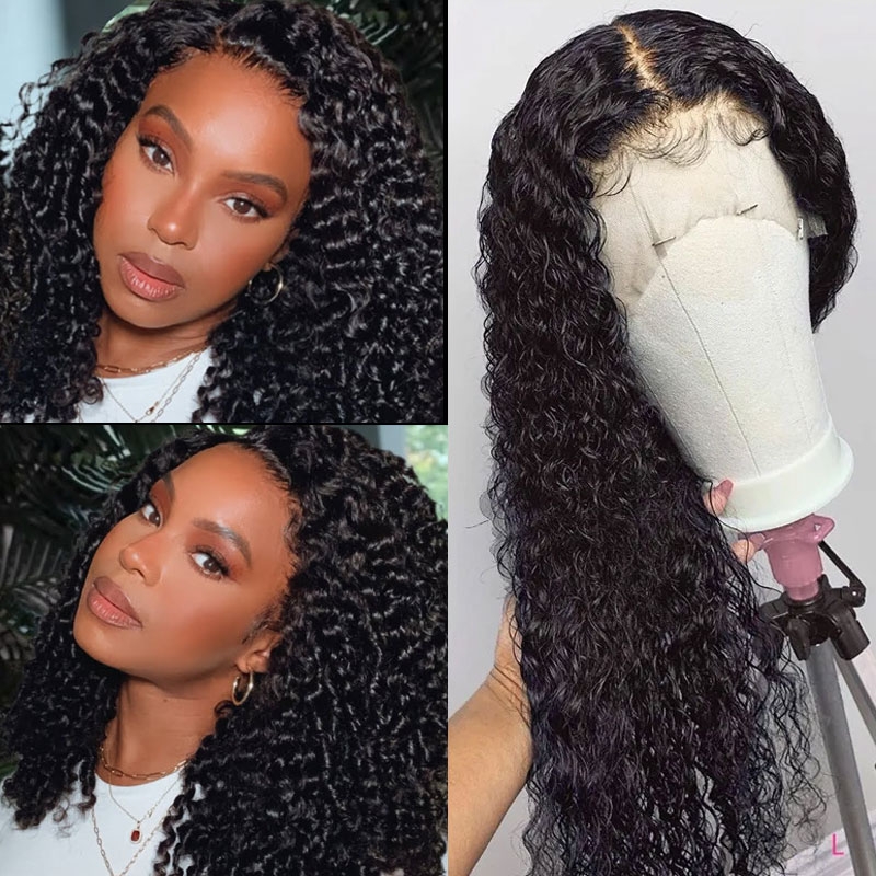 

Nadula 180% Density Curly HD Lace Front Wigs Pre Plucked Brazilian Curly Human Hair Wigs With Baby Hair