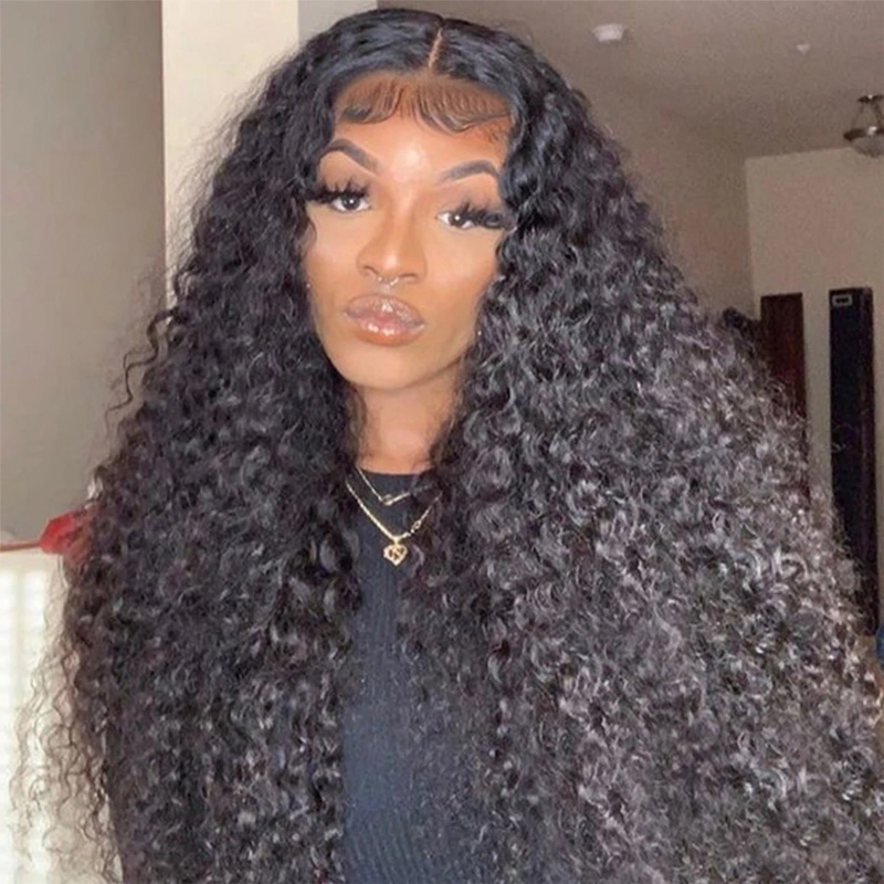 

Nadula FBSALE 4x4 Inch Lace Closure Human Hair Wigs Jerry Curly Lace Closure Wigs With Baby Hair