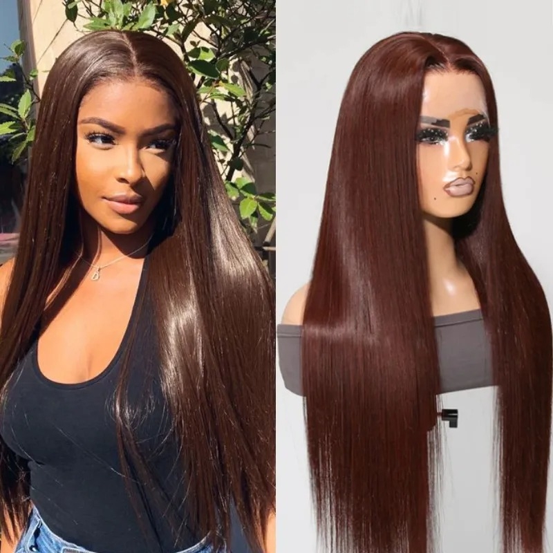 

Nadula Decadent Chocolate Color Silky Straight Pop Lace Front Wig