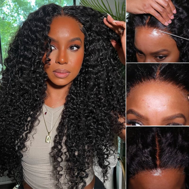 

Nadula Glueless 5*5 HD Lace Closure Curly Wig 250% High Density Full and Thick Human Hair Wig Skin Melt Undetectable Invisible Lace