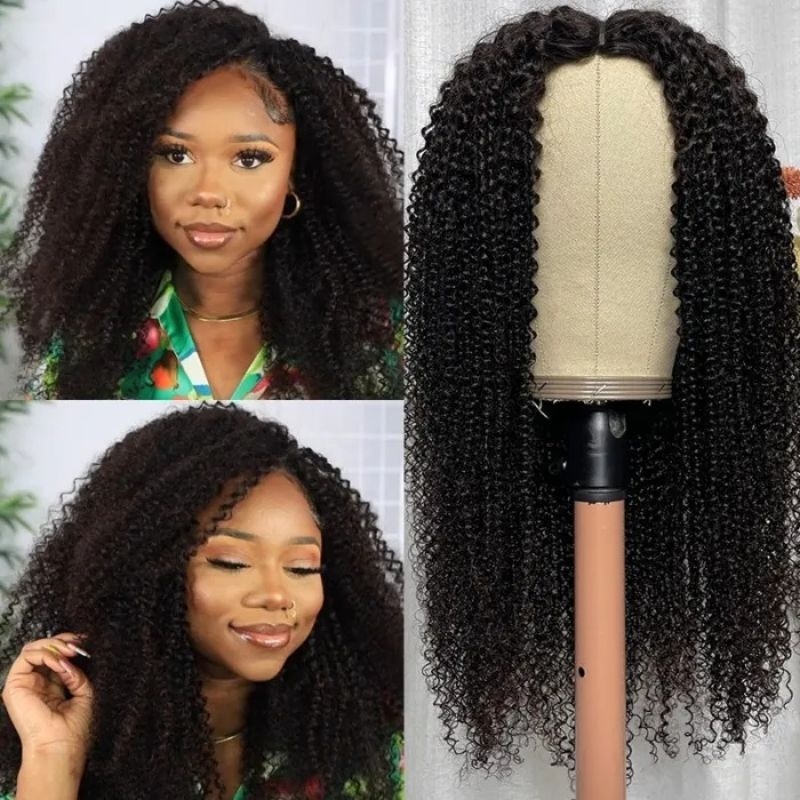 

Nadula Glueless Beginner Friendly V Part Wig Afro Curly 4C Upgrade U Part Wig