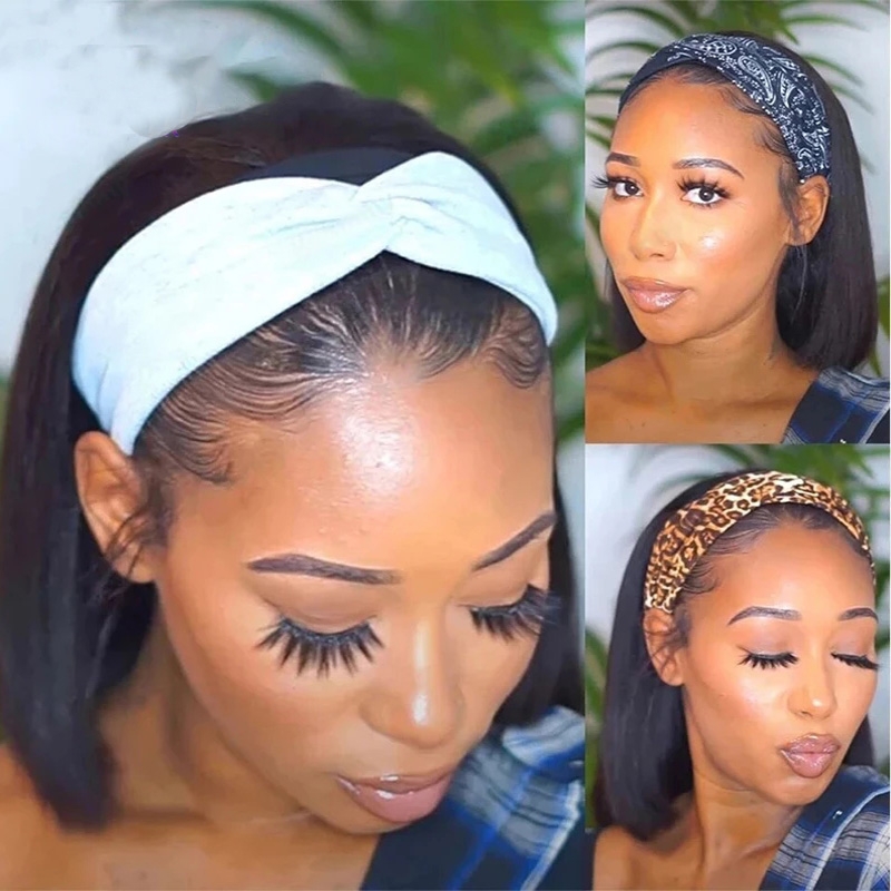 

Nadula 10 Inch Glueless Bob Headband Wigs For Women Wear And Go