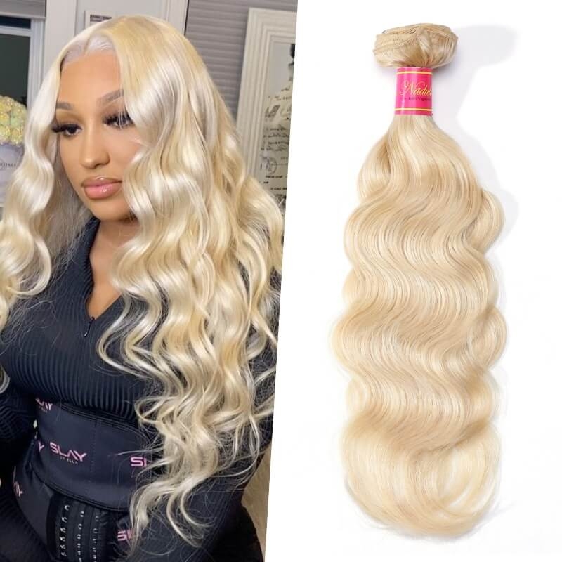 

Nadula Hair 613 Blonde Virgin Human Hair Wave 1 Bundles Body Wave Hair Weft