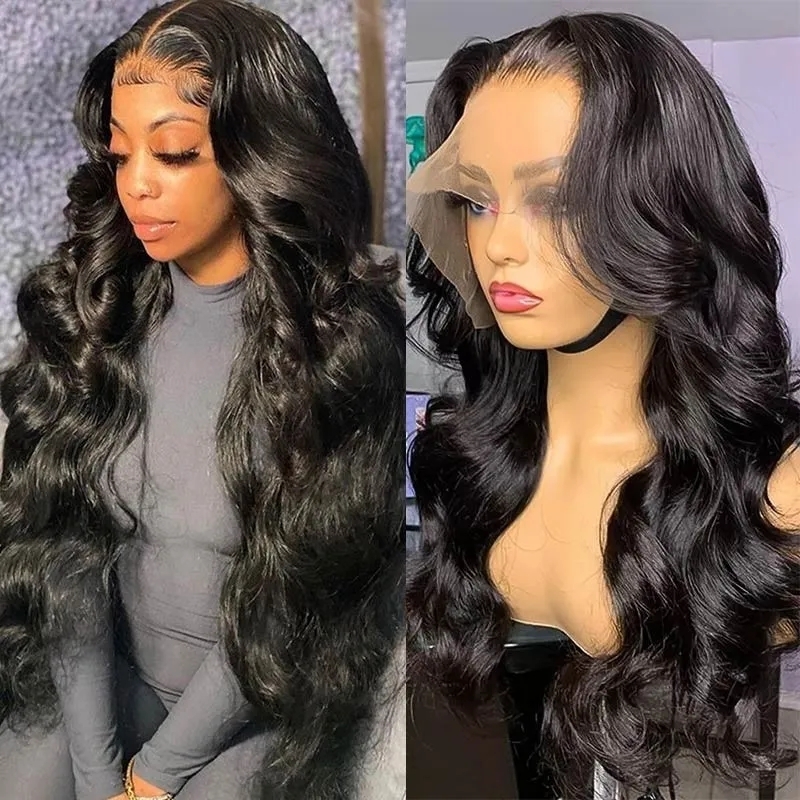 

Nadula Hot Body Wave 13×6 Swiss Lace Wig Remy Human Hair Wigs 180% Density Wigs With Baby Hair