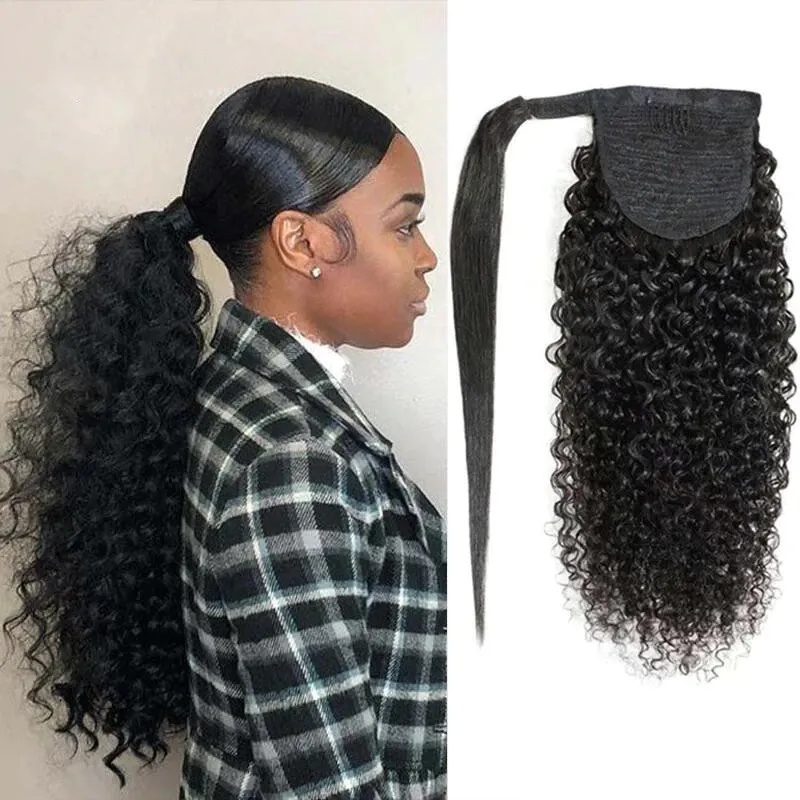 

Nadula Jerry Curly Magic Ponytail Extension With Clip In Wrap-around Natural Color Hairpieces