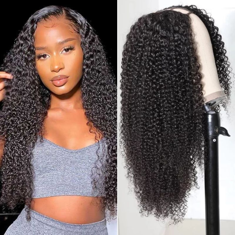 

Nadula Curly U Part Human Hair Wigs Glueless Wigs 150% Density