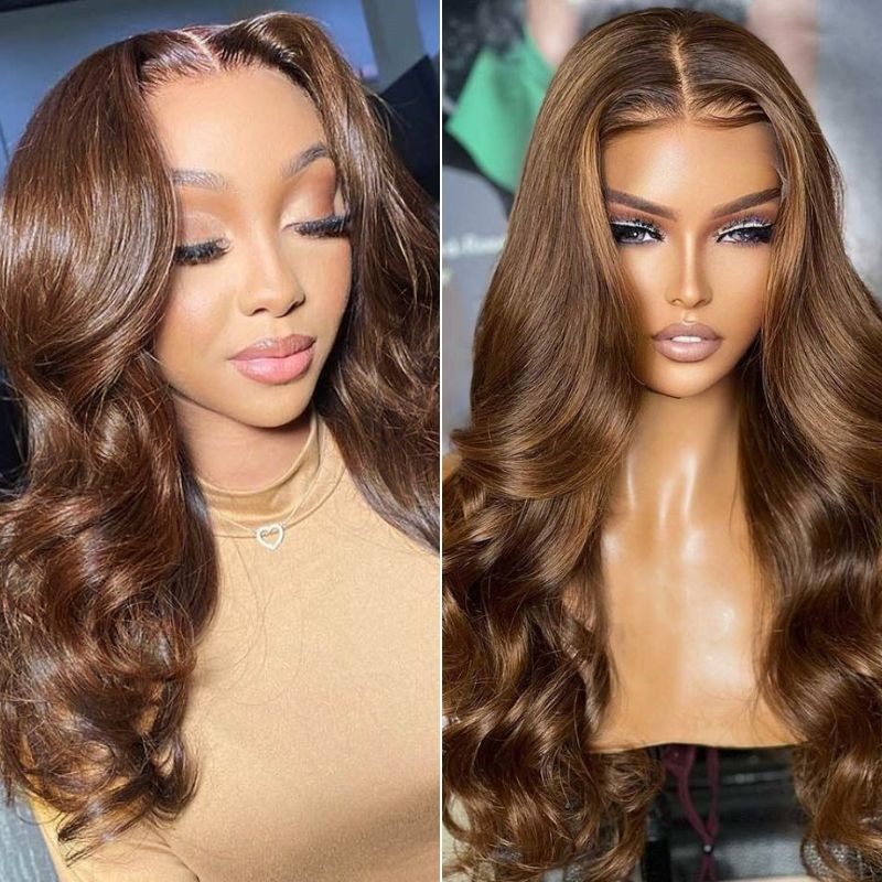 

Nadula Light Brown Afforable Body Wave Lace Front Wig Human Hair