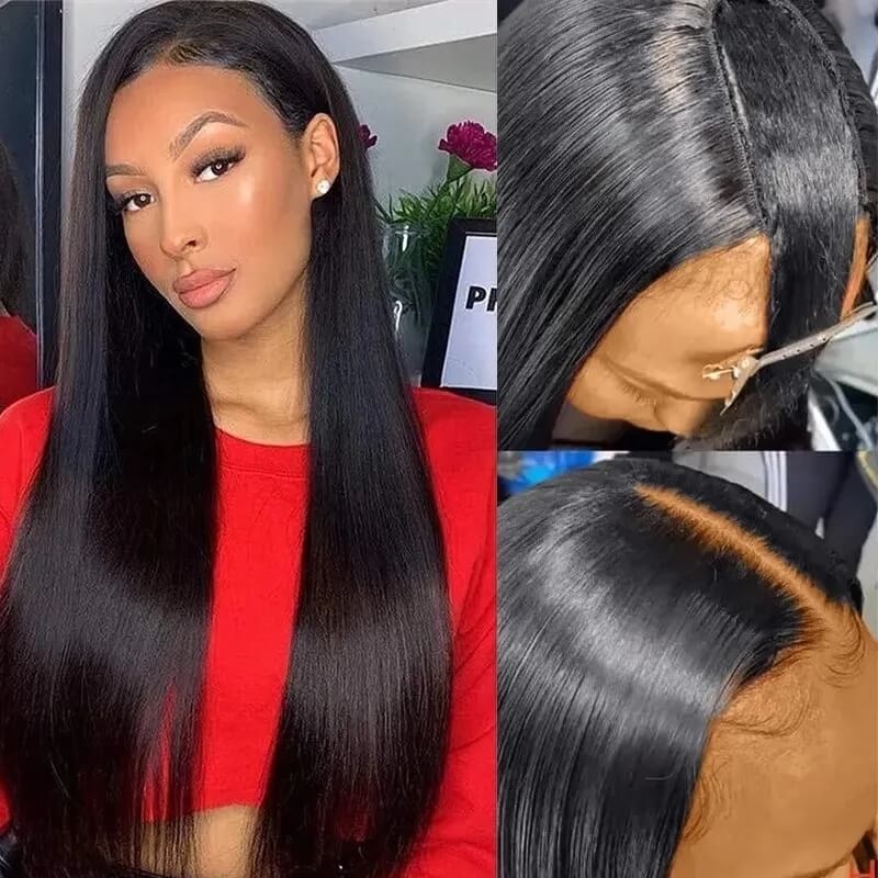 

Nadula WhatsApp Flash Sale Straight U Part Wig Virgin Remy Human Hair Soft Silky Straight Wigs 150% Density