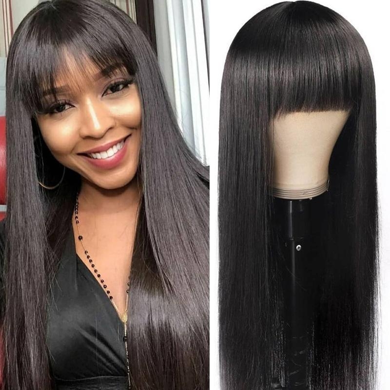 

Nadula Affordable Straight Wig With Fringe Bangs Trend-worthy And
