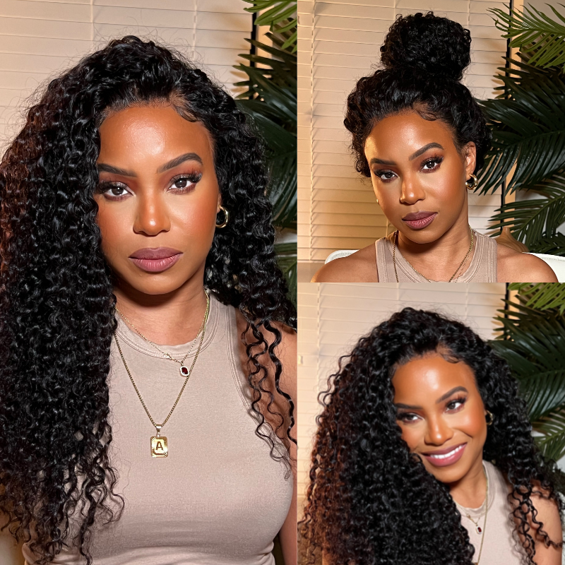 

Nadula Natural Lace Frontal Wigs Jerry Curly Wig with Normal Edges or Curly Edges for Your Choice High Density 13x4 Virgin Human Hair Wigs