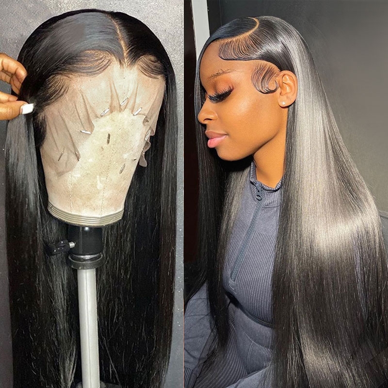 

Nadula Affordable 13x4 Lace Frontal Wigs Straight Hair Wigs With Curly Baby Hairline