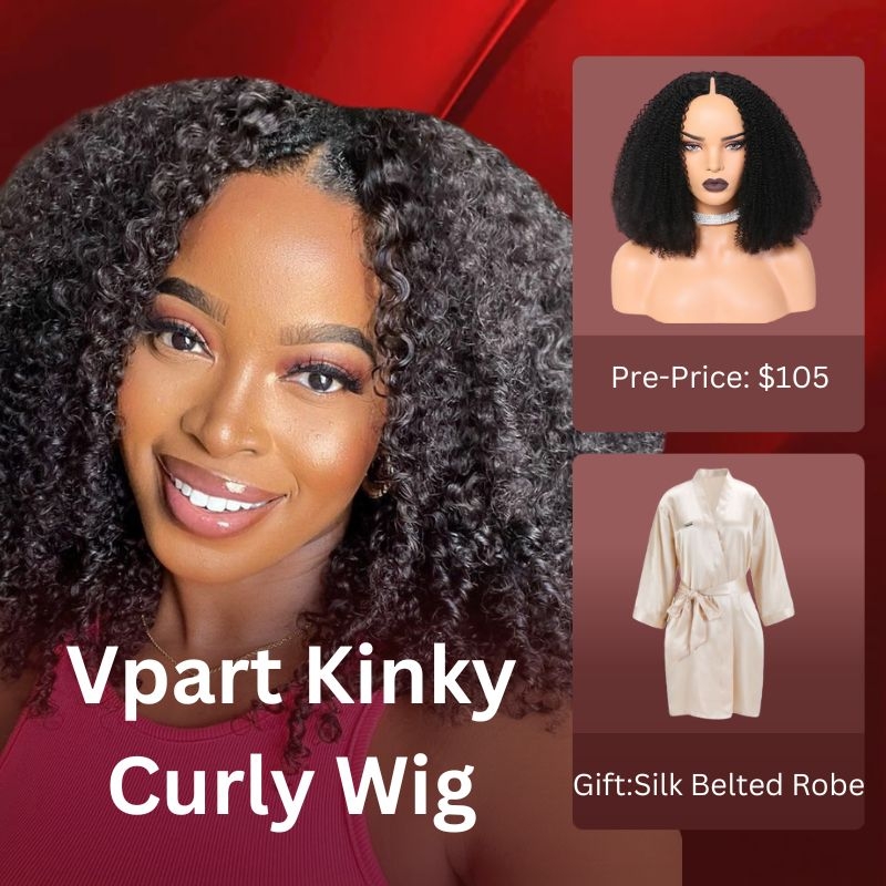 

Nadula Pre Sale Glueless Kinky Curly V Part Human Hair Coily Wigs No Leave Out Near Me