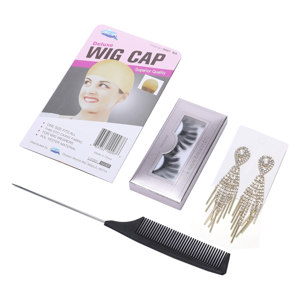 

Nadula Free Gift For Order, Random 2-3 Free Gifts(3D Eyelashes, Net Cap, Rat Tail Comb，Earrings)