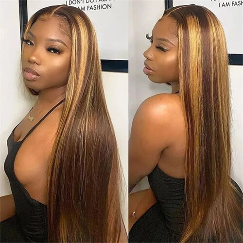 27 Hair Color Highlight Straight Wig