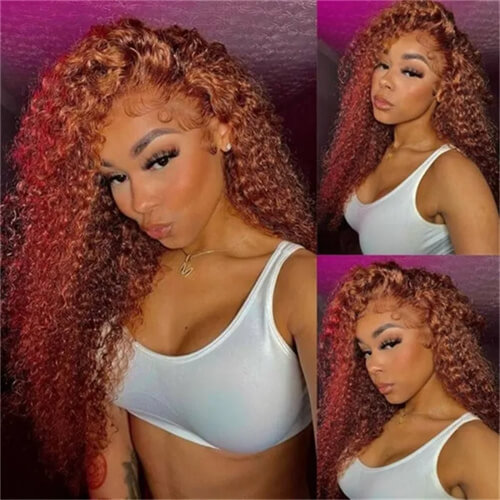 #30 Color Curly Lace Front Wig