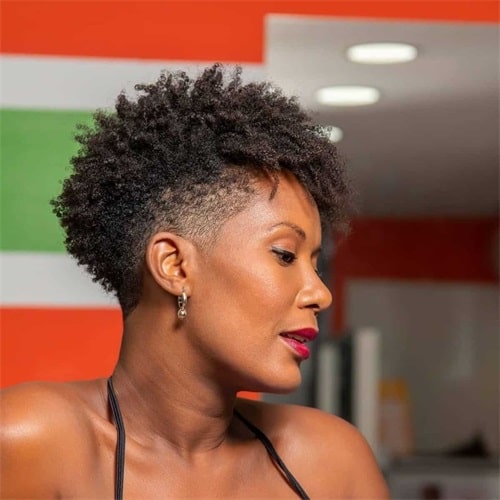 Long Afro fade haircut