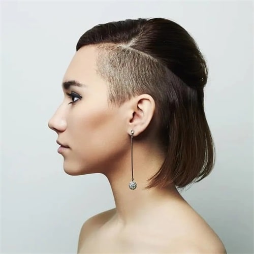 Undercut fade on one side