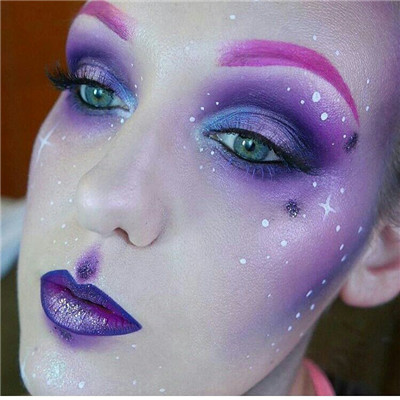 purple rain makeup Halloween