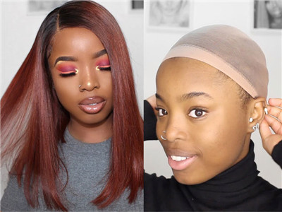 put on the wig cap