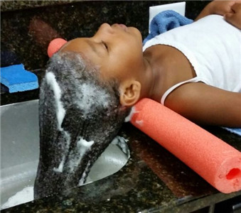 wash hair weave
