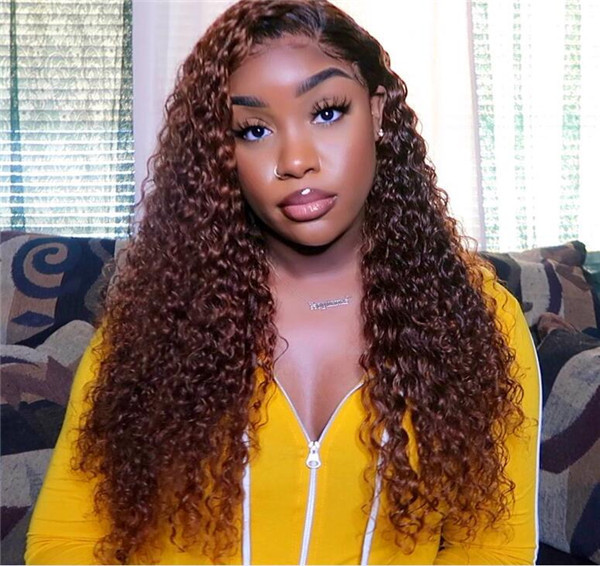 blonde curly wig
