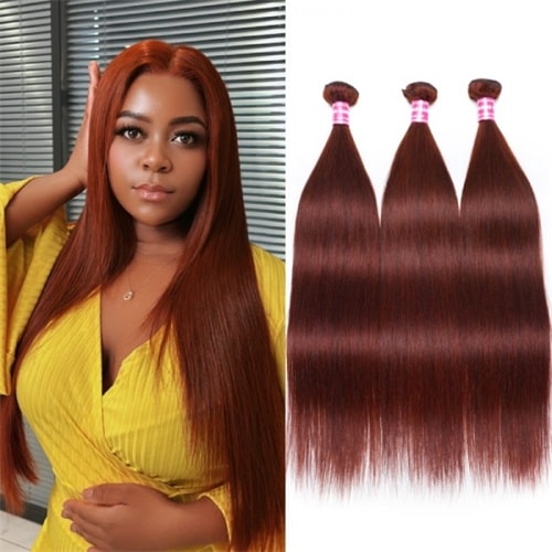 33B Dark Ginger Straight Hair Bundles