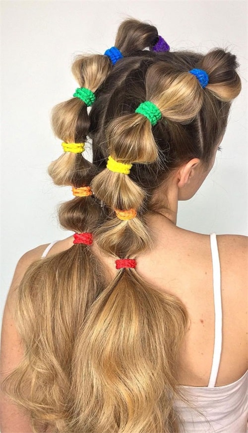 Double bubble braids