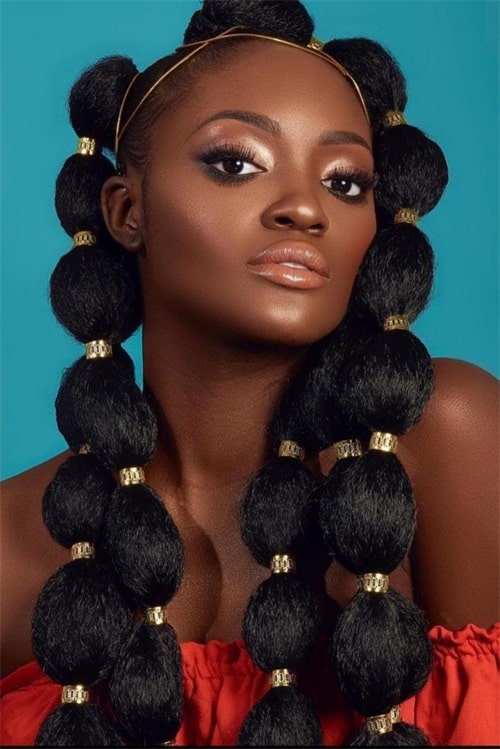 Bubble box braids