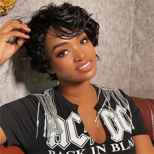 If you like short hair, you also want to have a wonderful appearance in cold season, pixie cut wig you cannot miss.