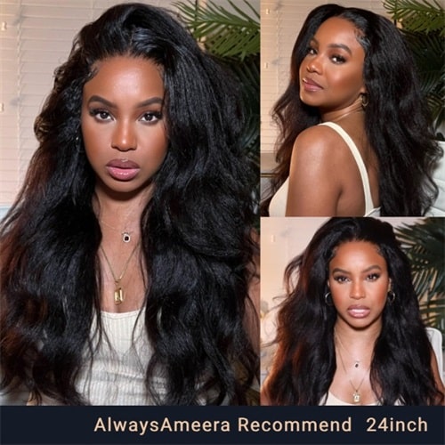 Kinky Straight HD Lace Closure Wig