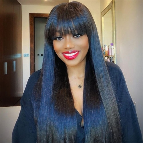 Straight Wig With Fringe Bangs