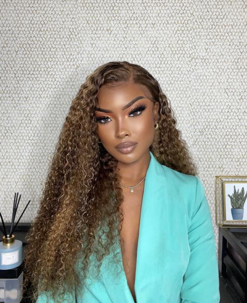TL412  curly lace front wig