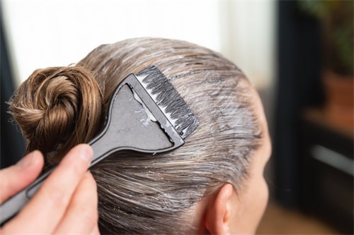 Start applying bleach to your hair