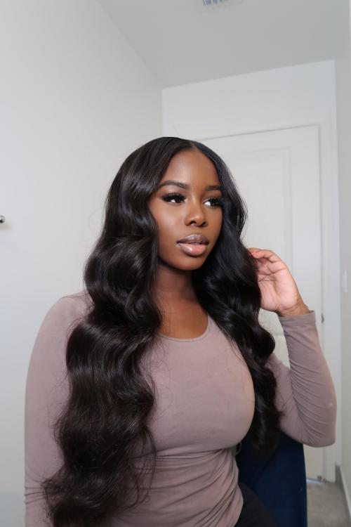 body wave v part wig