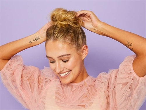 Top bun hairstyle
