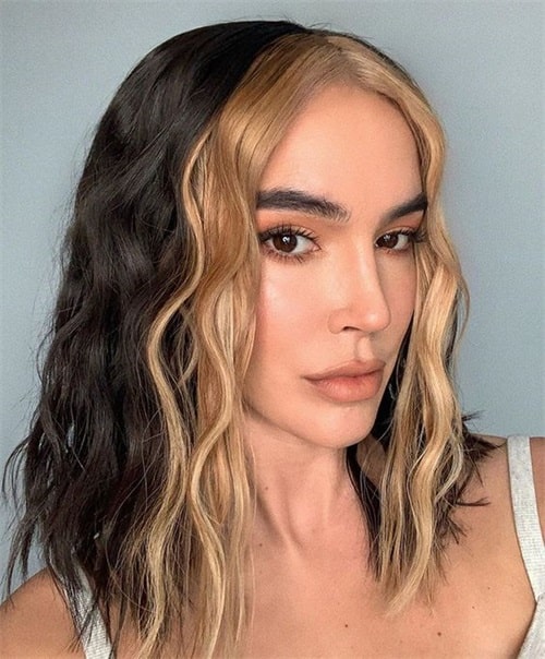 Blonde money piece is the current trend.