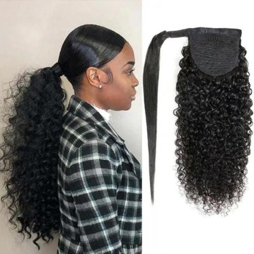 curly weave ponytail