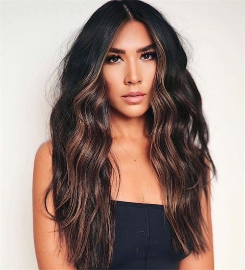 stylish face framing highlights