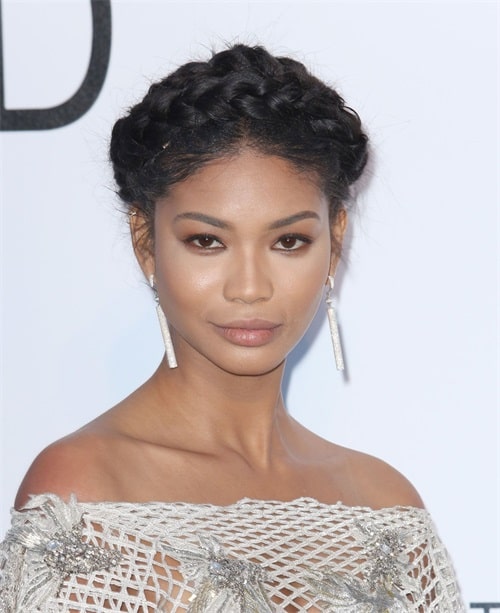 Greek hairstyle with a braided bun