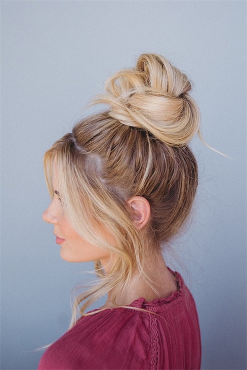 secure your top knot bun