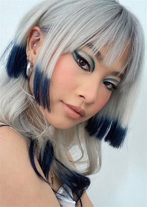The popular jellyfish hairstyle is reminiscent of the 1980s mullet haircut