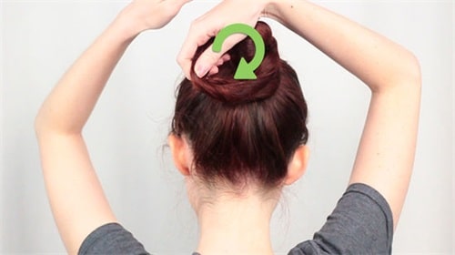 twist each section of hair around the other