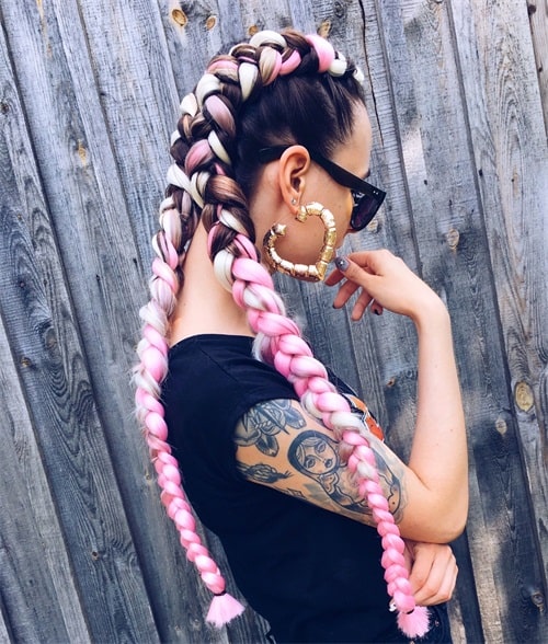 Jumbo festival braids have a beautiful color blend